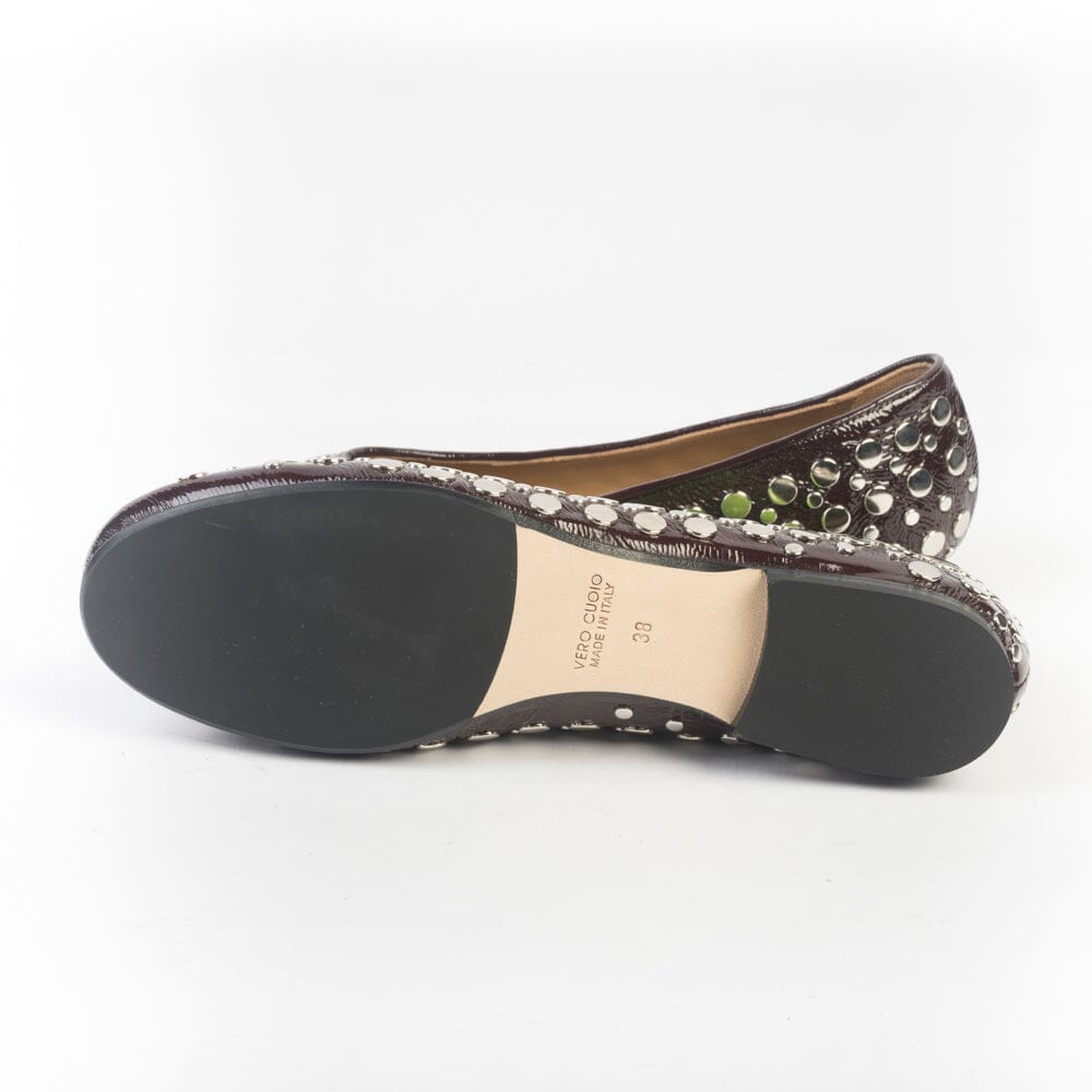 ANNA F - Ballerina - 1831 - Borchie Bordeaux Scarpe Donna Anna F. 