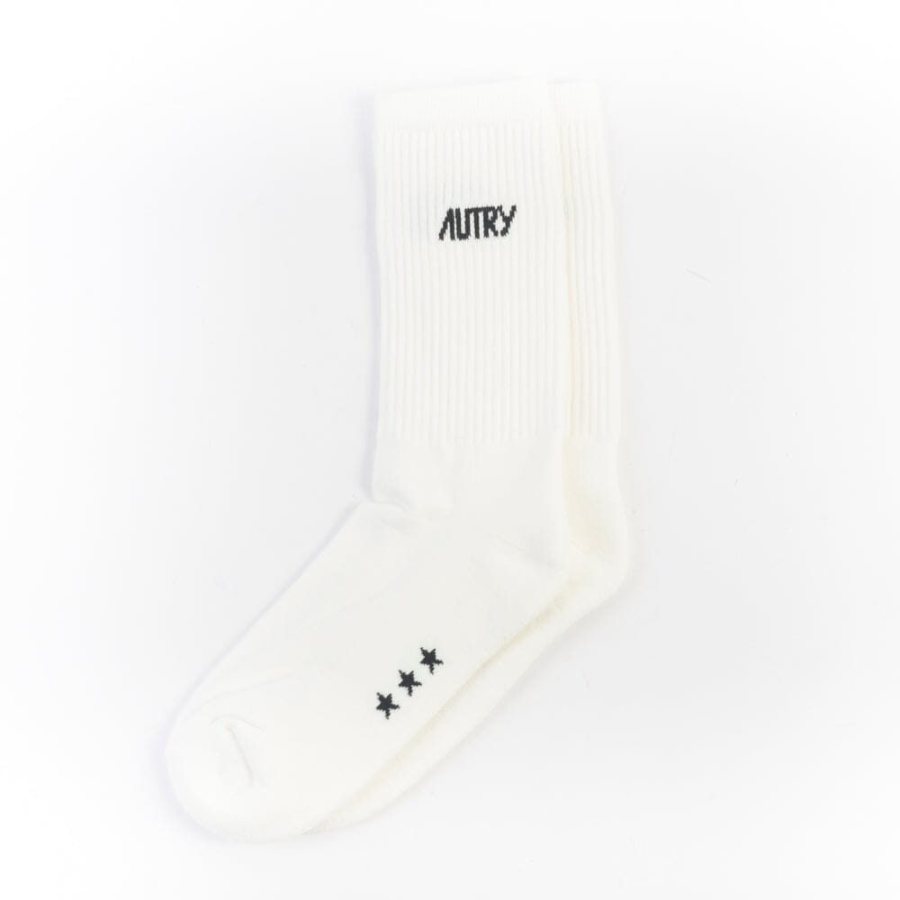 AUTRY - SOPU E7A0 STAR - Autry Calzino - Bianco logo nero