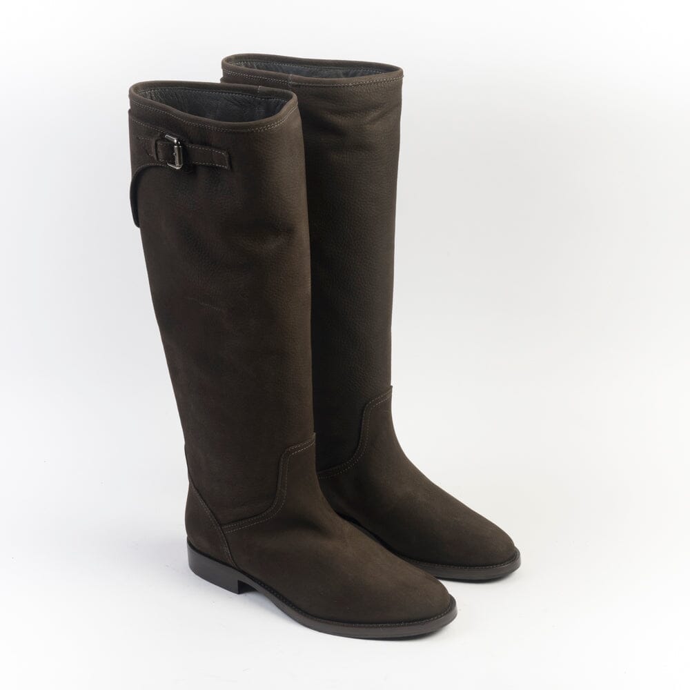 VIA ROMA 15 - Stivale 4489 - Desirè - Testa di moro - Fibbia Cavallerizza Scarpe Donna Via Roma 15 
