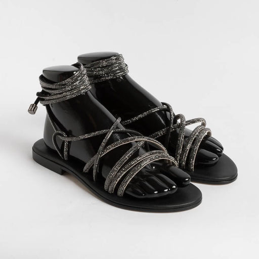 PAOLA FIORENZA - Flat sandals - FD22 - Black