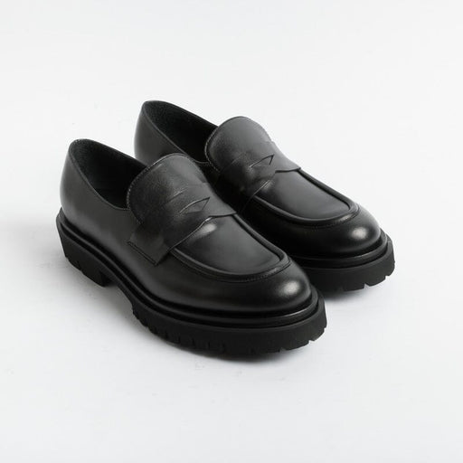 ANNA F - Loafer - 1438 - Leather - Black Women's Shoes Anna F.