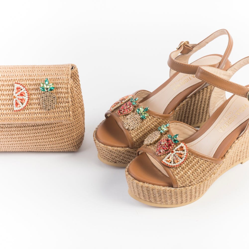 PAOLA FIORENZA - Pochette - 2406 - Rafia Arancione Borsa PAOLA FIORENZA 