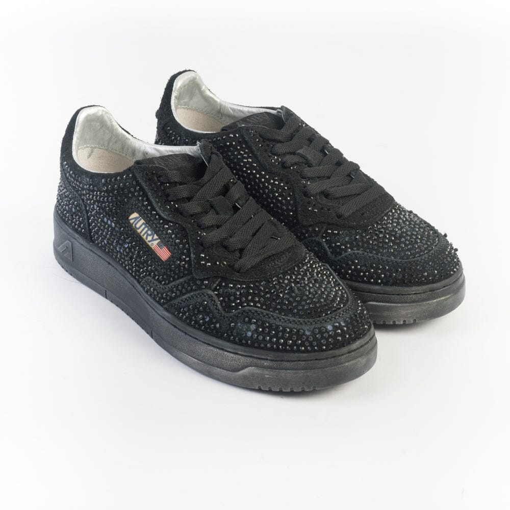 AUTRY - AULW NA02 - Sneakers - Suede Strass - Nera Scarpe Donna AUTRY - Collezione donna 