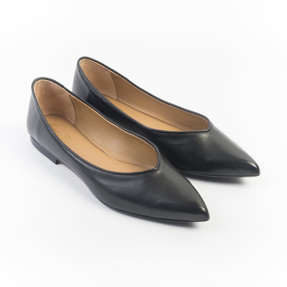 ANNA F - Ballerina - 1821 - Pelle Nero Scarpe Donna Anna F. 