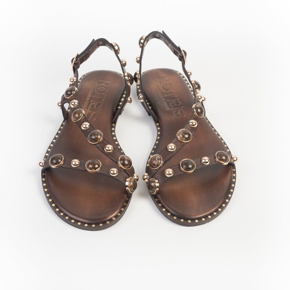 MAKIS KOTRIS - Sandali Bassi - 04-830-ST - Choco Scarpe Donna MAKIS KOTRIS 