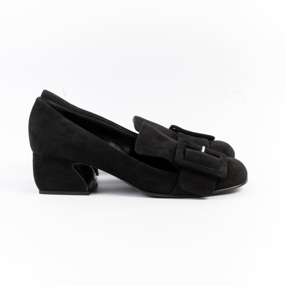 SI ROSSI - Decollété Mocassino - B10250 - Camoscio Nero Scarpe Donna SI ROSSI 