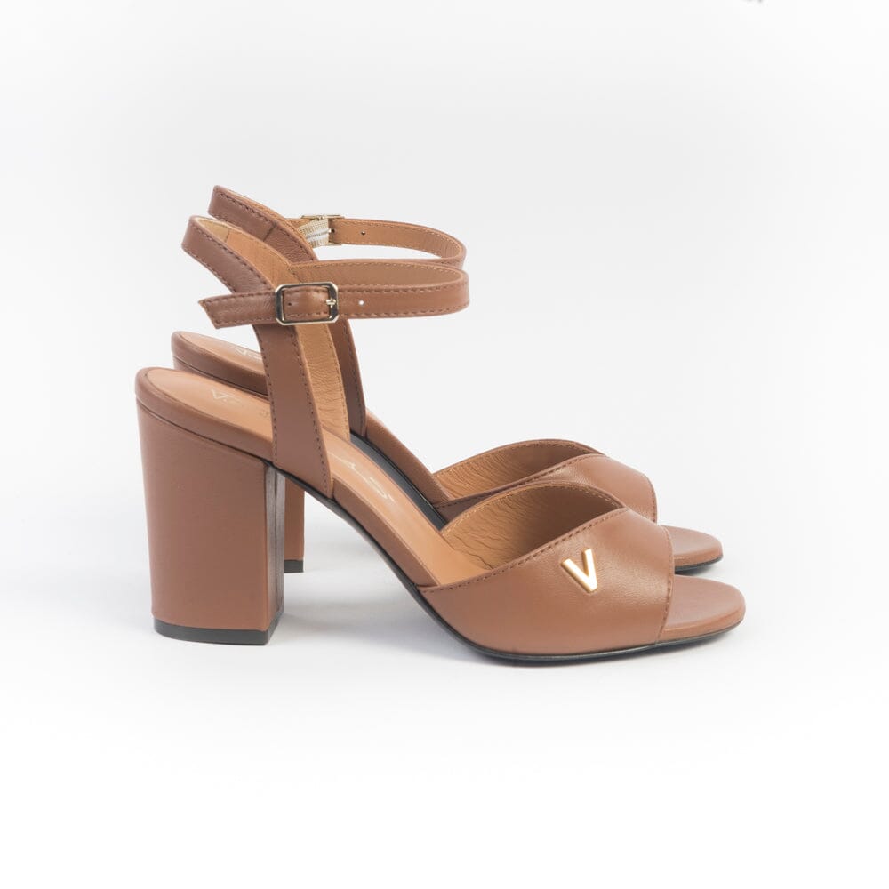 VIA ROMA 15 - Sandali con tacco - 4401 - Cuoio Scarpe Donna Via Roma 15 
