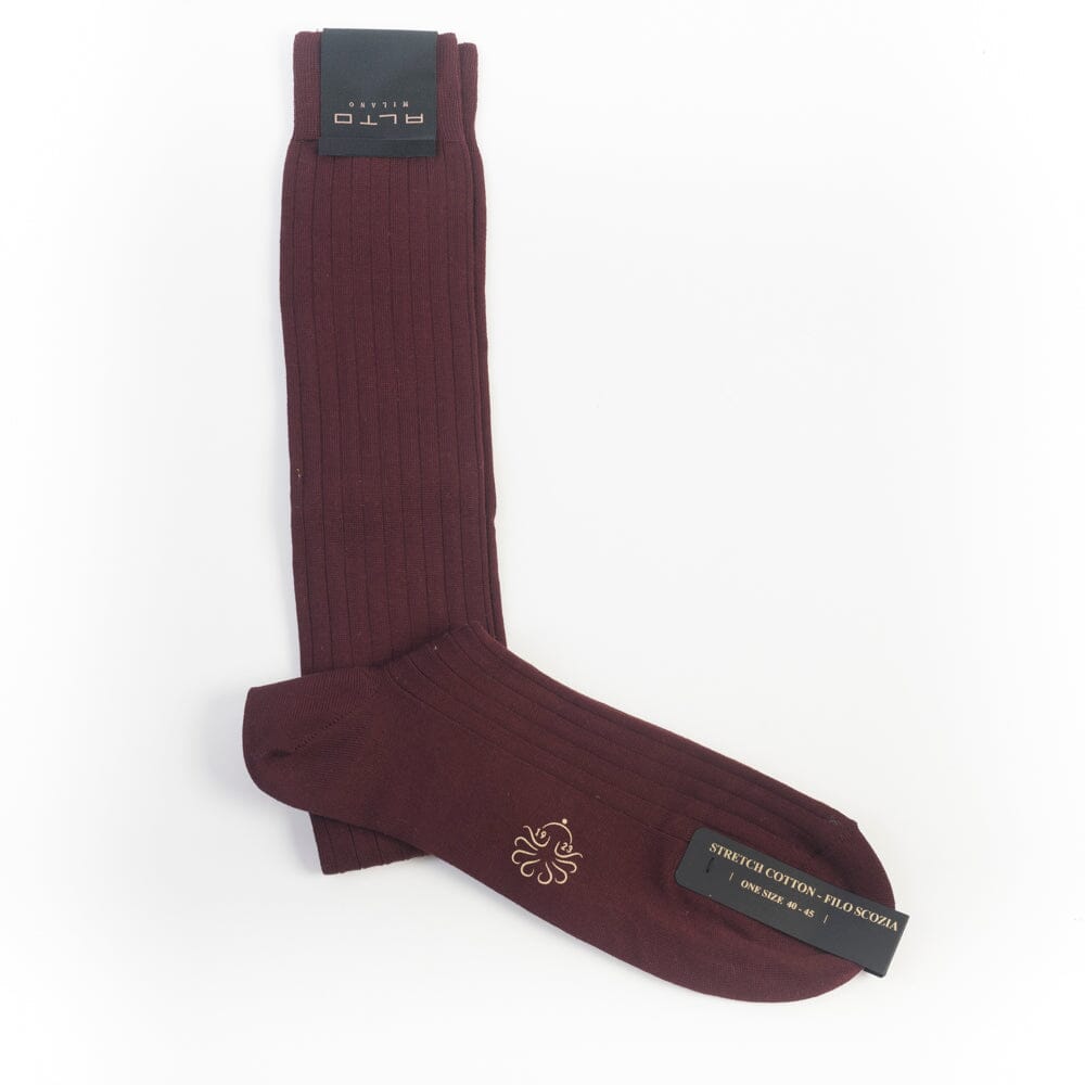 ALTO MILANO - Calzino lungo 0211UL - Bordeaux Accessori Uomo Alto Milano 