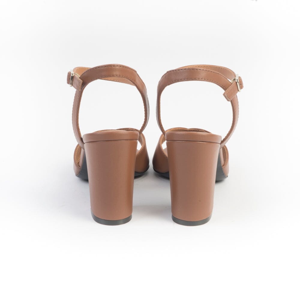 VIA ROMA 15 - Sandali con tacco - 4401 - Cuoio Scarpe Donna Via Roma 15 