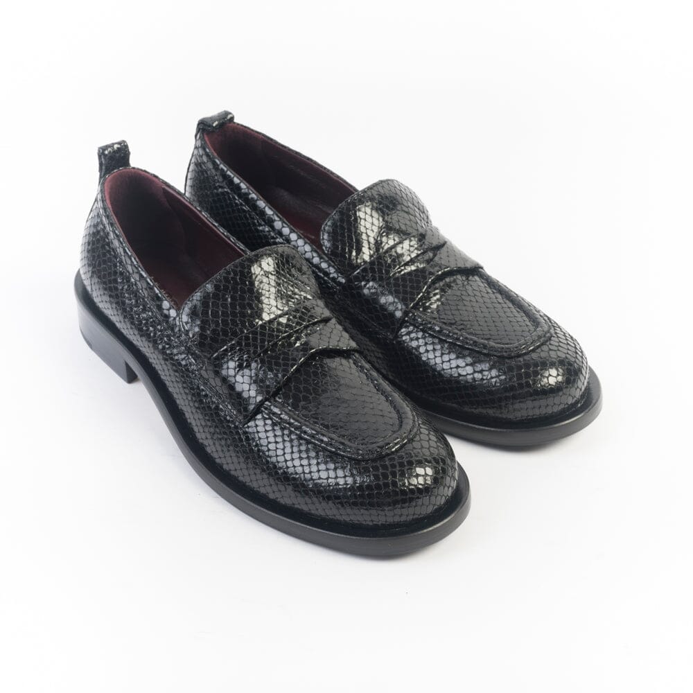 POMME D'OR - Mocassino - 2205 - Pitone Nero Scarpe Donna POMME D' OR 
