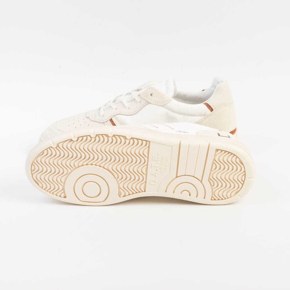 DATE - Sneakers - Court 2.0 - Nylon White Cuoio Scarpe Uomo DATE 