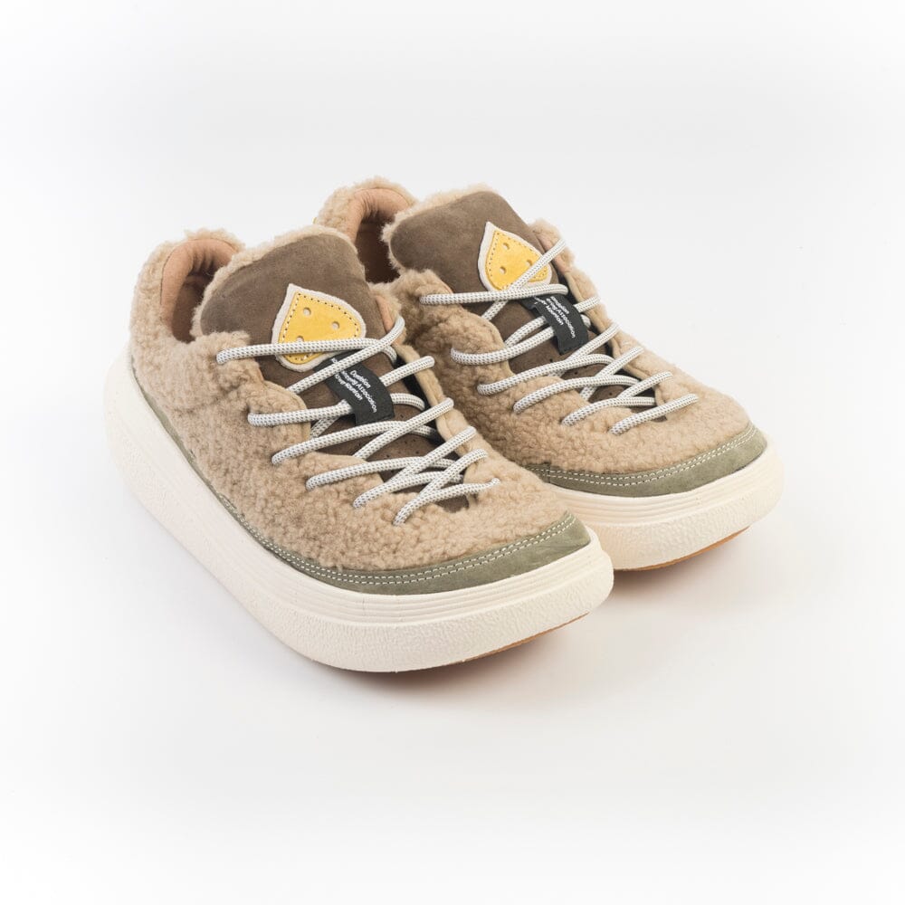 FLOWER MOUNTAIN - Sneakers Fami - 0E01 - Teddy Beige Scarpe Donna FLOWER MOUNTAIN 