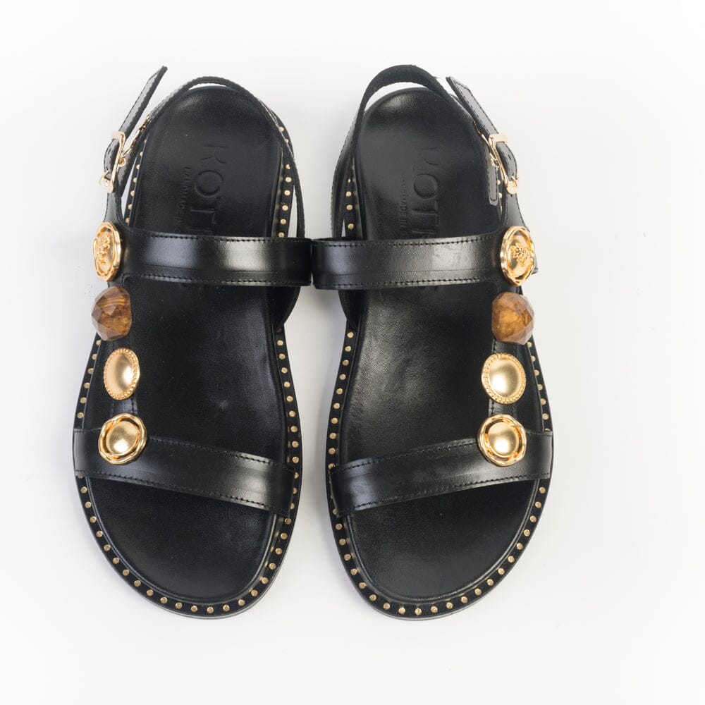 MAKIS KOTRIS - Sandali Bassi - 14-3036 - Nero Scarpe Donna MAKIS KOTRIS 