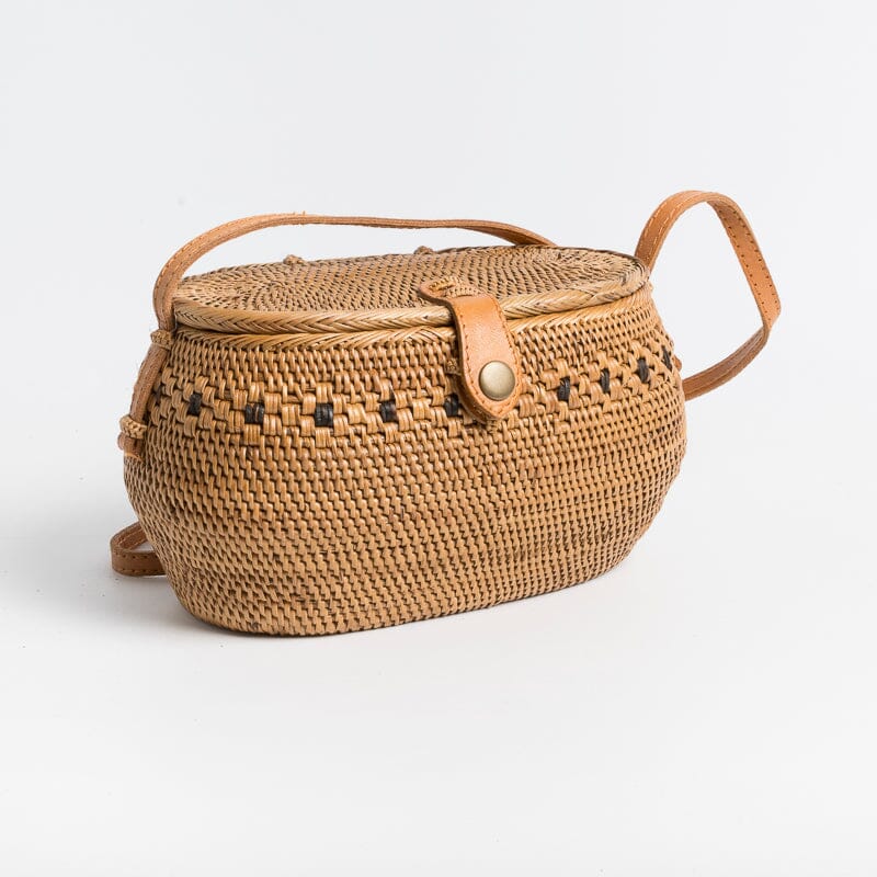 SACHET Borsa a Tracolla Basket Midollino Cappelletto Shop