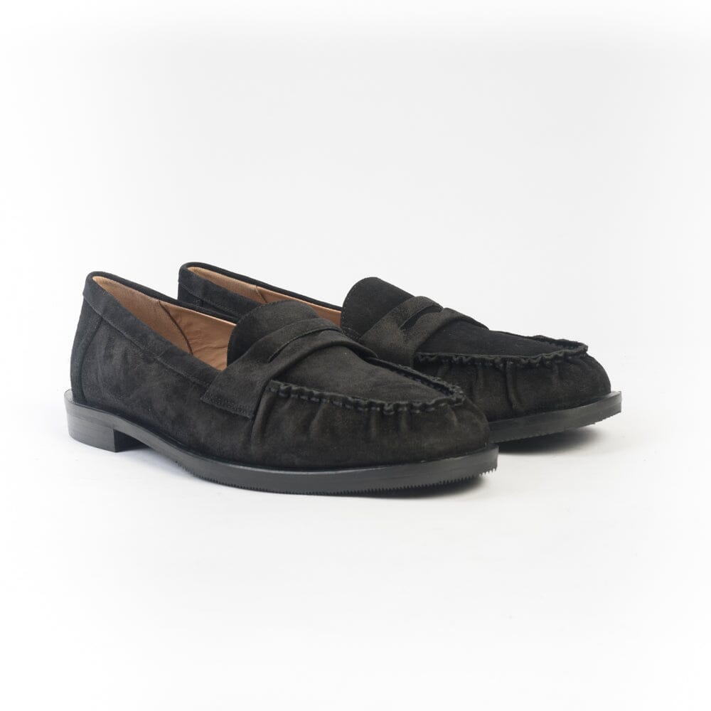 CAPPELLETTOSHOP - Mocassino - F7400 - Camoscio Nero Scarpe Donna CappellettoShop 
