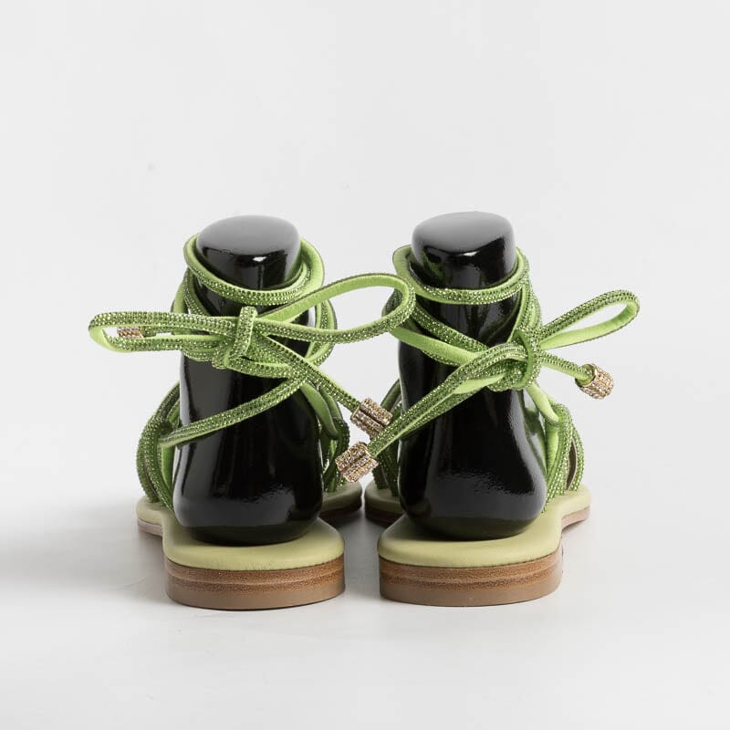 PAOLA FIORENZA - Flat Sandals - FD22 - Green Women's Shoes PAOLA FIORENZA