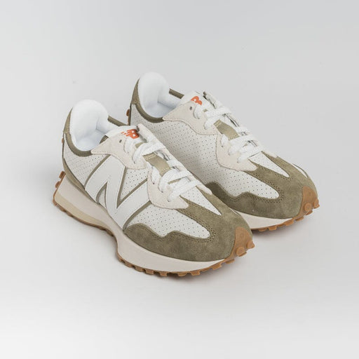 NEW BALANCE - MS327PQ Sneakers - White Green Women's Shoes NEW BALANCE - Women's Collection