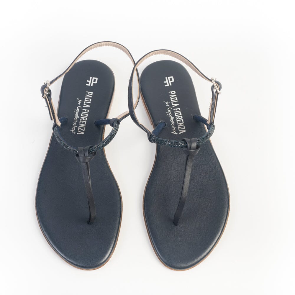 PAOLA FIORENZA - Sandali bassi - Infradito in microcristalli - FD05 - Blu Scarpe Donna PAOLA FIORENZA 