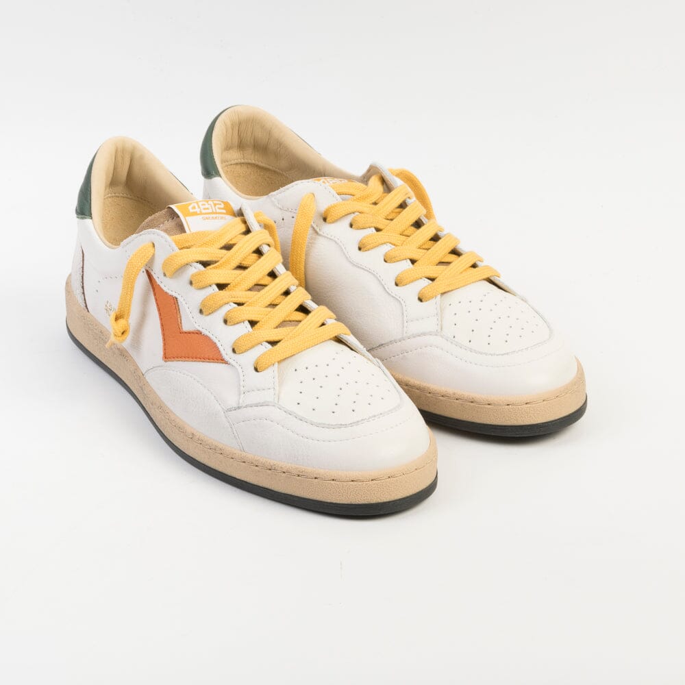 4B12 - Sneakers - Play U57 - Bianco Verde Arancione Scarpe Uomo 4B12 - COLLEZIONE UOMO 