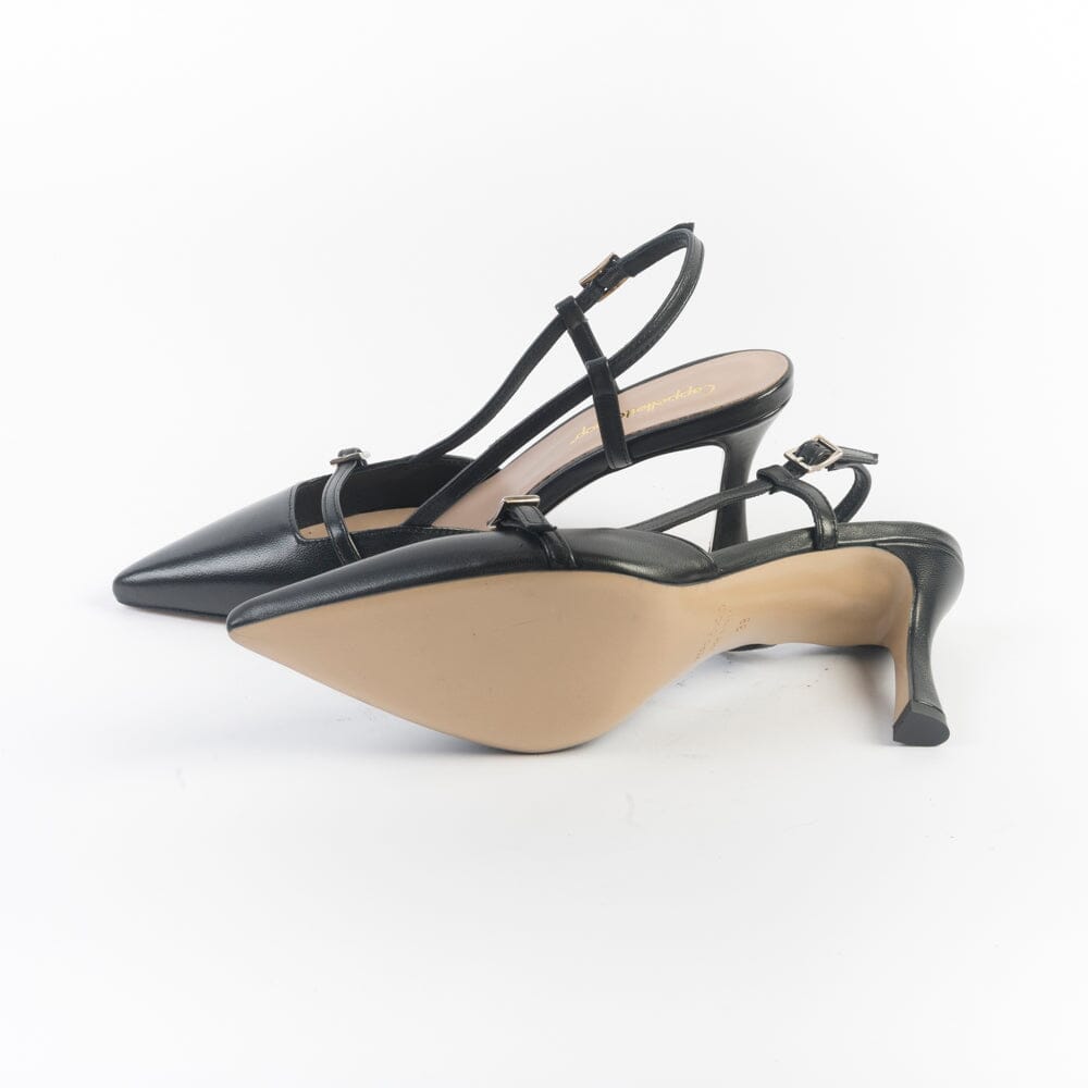 CappellettoShop - Sling Back - Ester 21 - Nero Scarpe Donna CAPPELLETTO 1948 