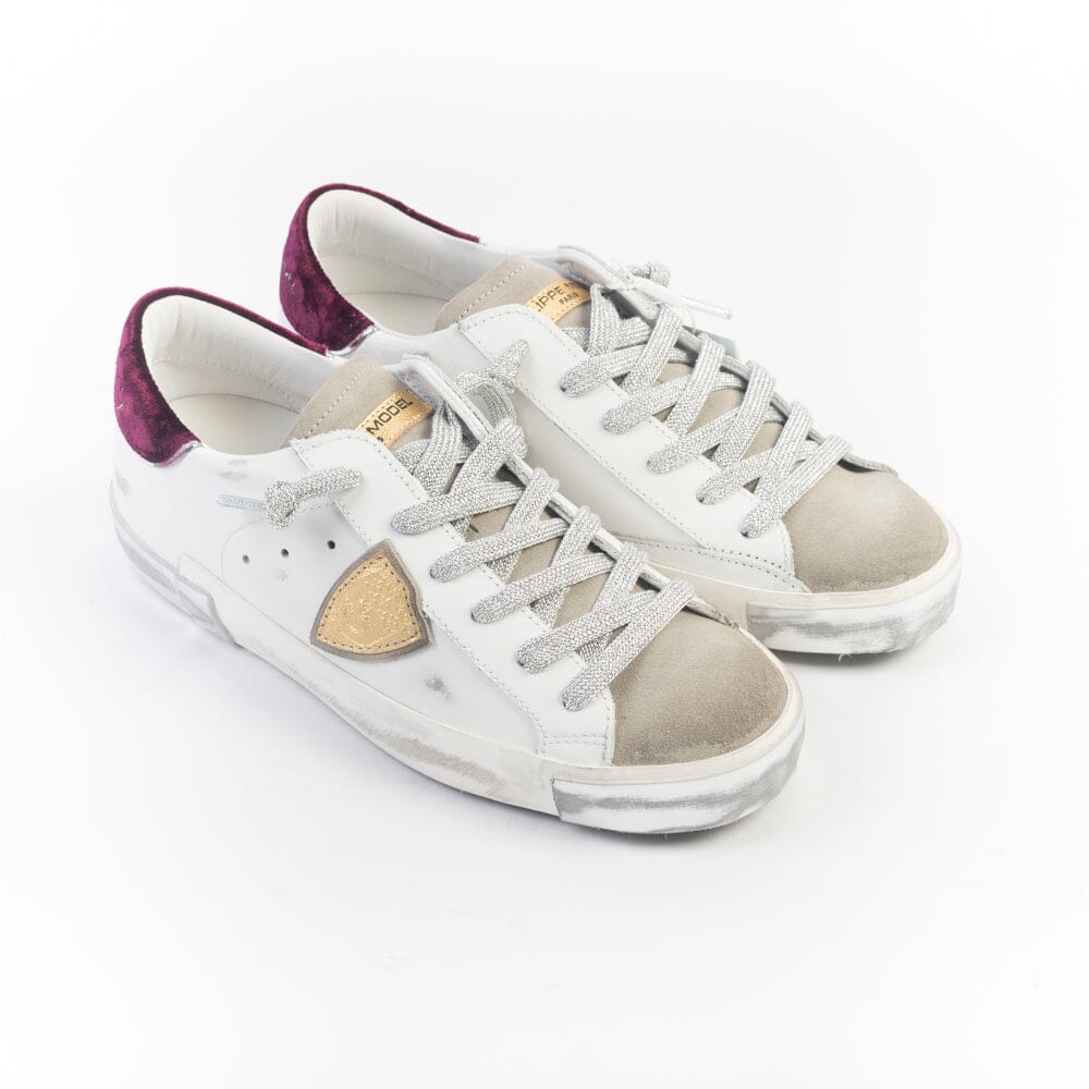 PHILIPPE MODEL - Sneakers - PRLD XE06 - Velluto Bordeaux Scarpe Donna Philippe Model Paris 