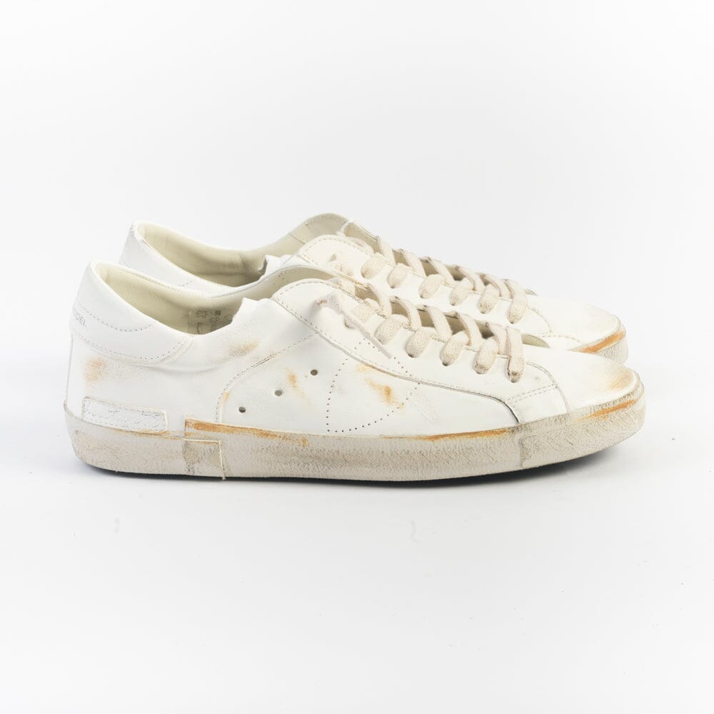 PHILIPPE MODEL - Sneakers PRLU HE01 - Vintage Bianco Scarpe Uomo Philippe Model Paris 