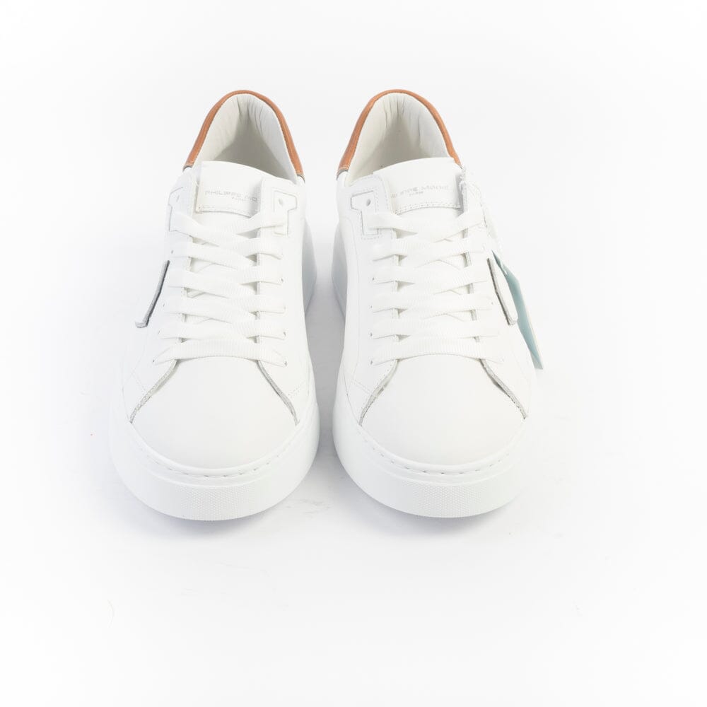 PHILIPPE MODEL -Sneakers Temple - BTLU VW03 - Bianco Cognac Scarpe Uomo Philippe Model Paris 