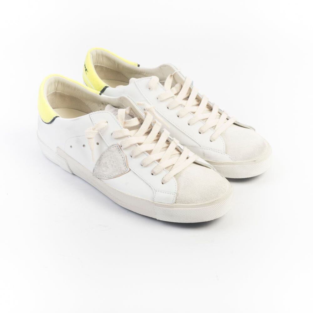 PHILIPPE MODEL - Sneakers PRLU VTE1 - Bianco Giallo Scarpe Uomo Philippe Model Paris 