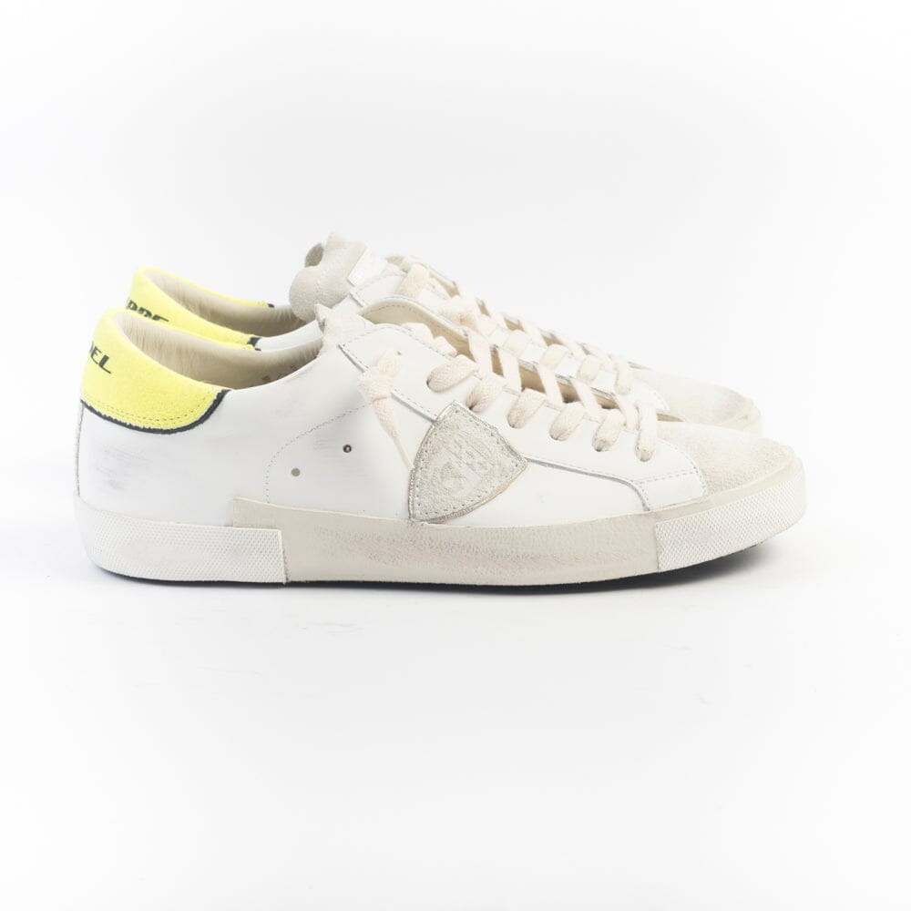 PHILIPPE MODEL - Sneakers PRLU VTE1 - Bianco Giallo Scarpe Uomo Philippe Model Paris 
