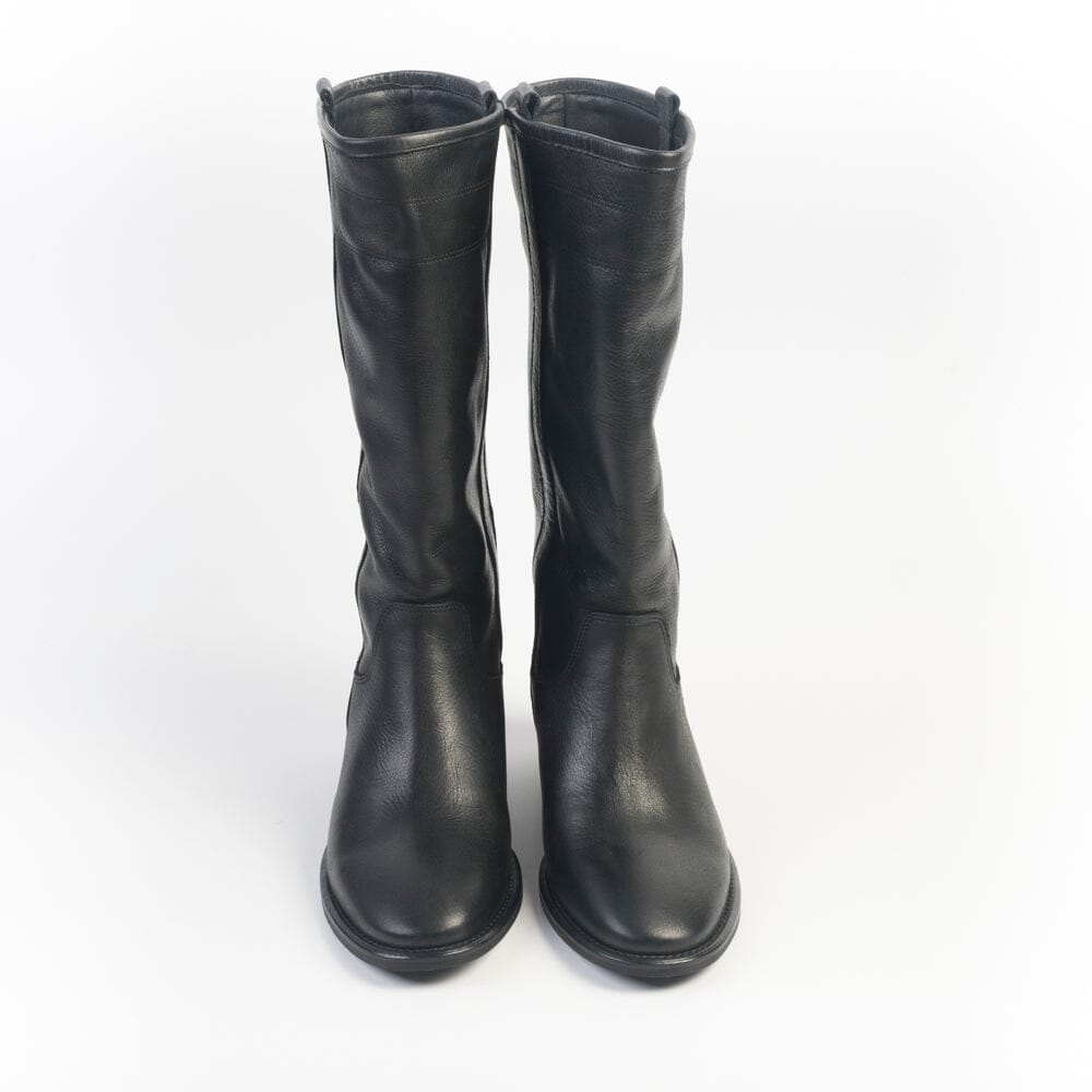 CAPPELLETTOSHOP - GM - Stivali Camperos - Gabon - Pelle Nero Scarpe Donna CAPPELLETTO 1948 