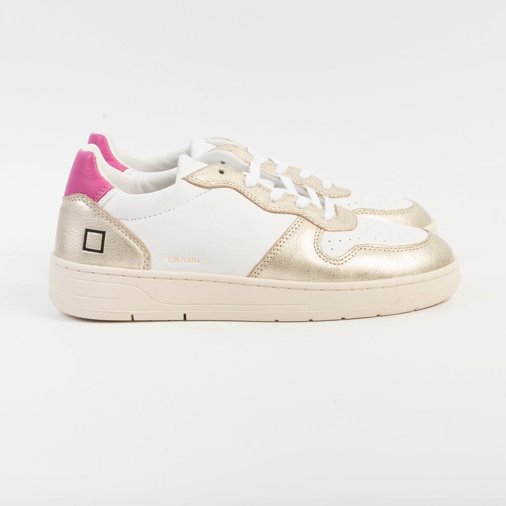 DATE - Sneakers - Court 2.0 - Laminated White Platino Fuxia Scarpe Donna DATE 