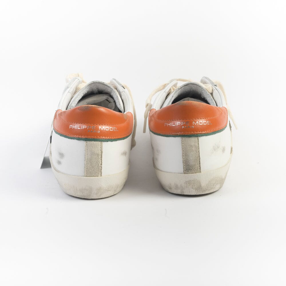 PHILIPPE MODEL - Sneakers PRLU VV07 - Bianco Arancione Scarpe Uomo Philippe Model Paris 
