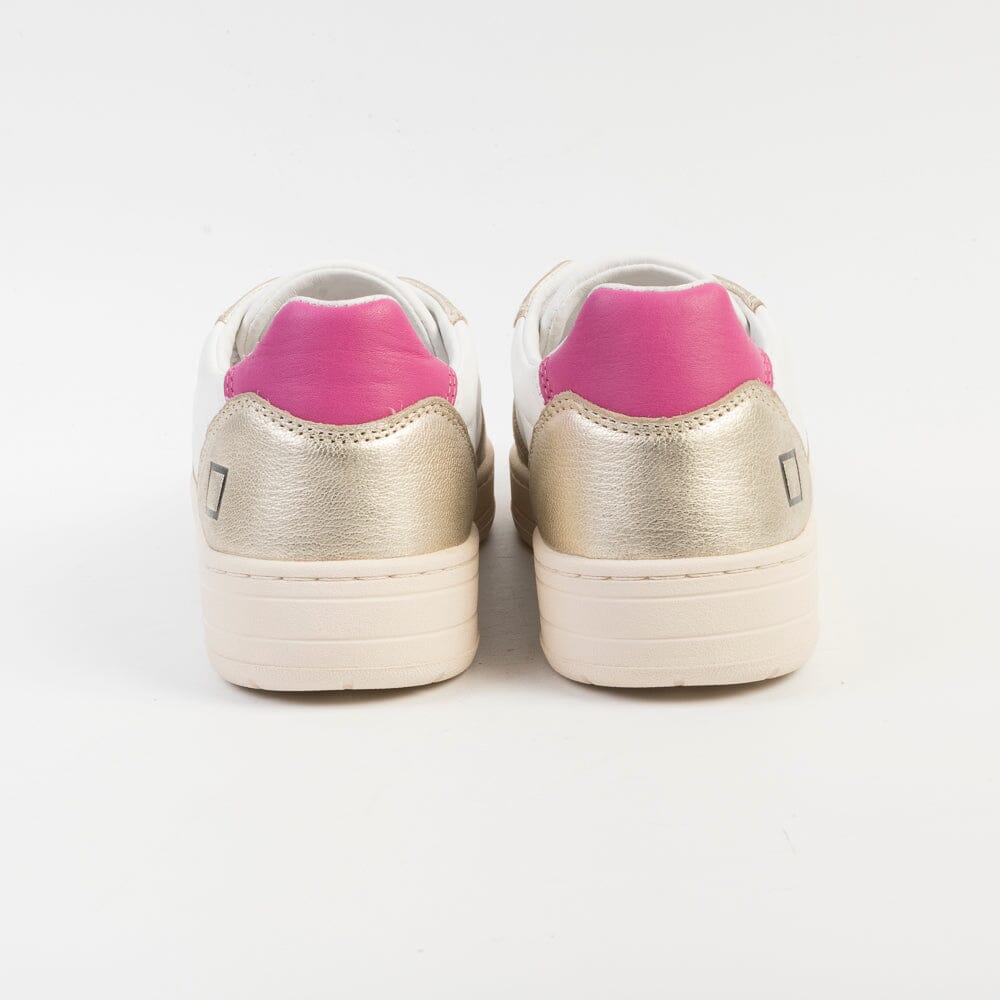 DATE - Sneakers - Court 2.0 - Laminated White Platino Fuxia Scarpe Donna DATE 