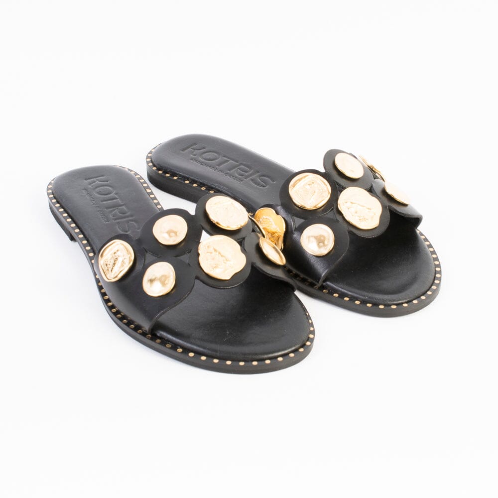 MAKIS KOTRIS - Mules - Sandali Bassi 856 - Nero Scarpe Donna MAKIS KOTRIS 