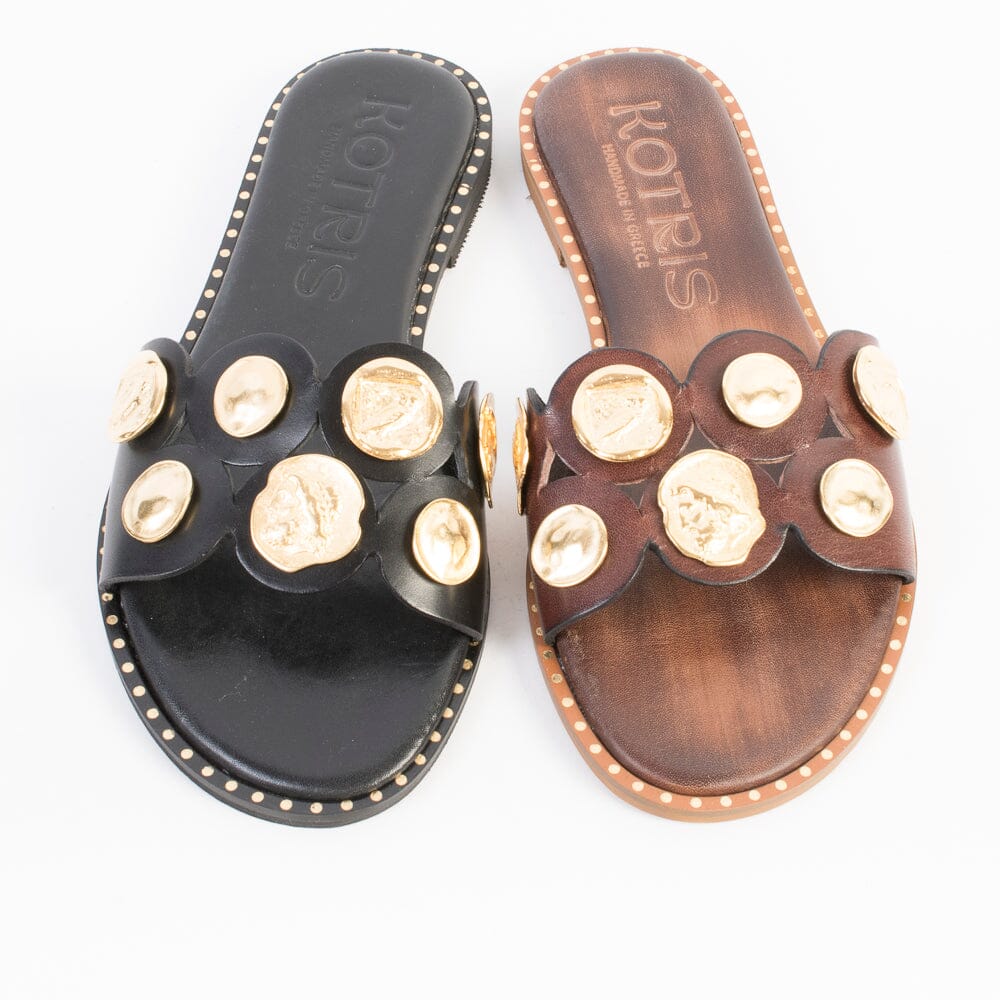 MAKIS KOTRIS - Mules - Sandali Bassi 856 - Nero Scarpe Donna MAKIS KOTRIS 