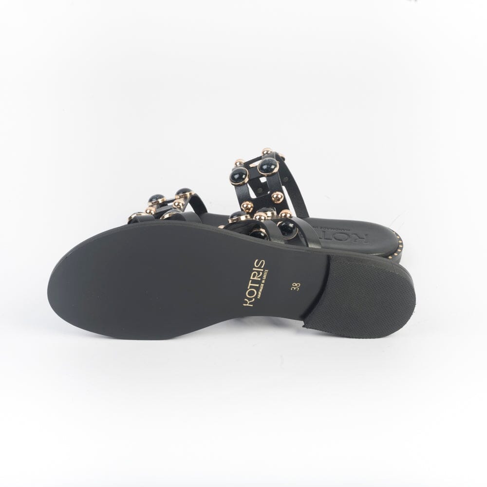 MAKIS KOTRIS - Mules - Sandali Bassi 645 - Nero Scarpe Donna MAKIS KOTRIS 