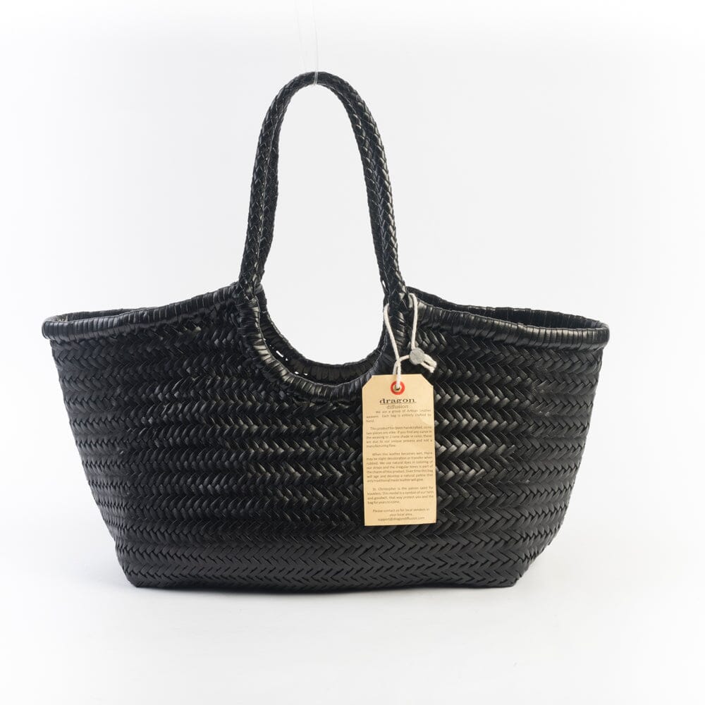 DRAGON DIFFUSION - Borsa intrecciata Nantucket 8822 - Black DRAGON 