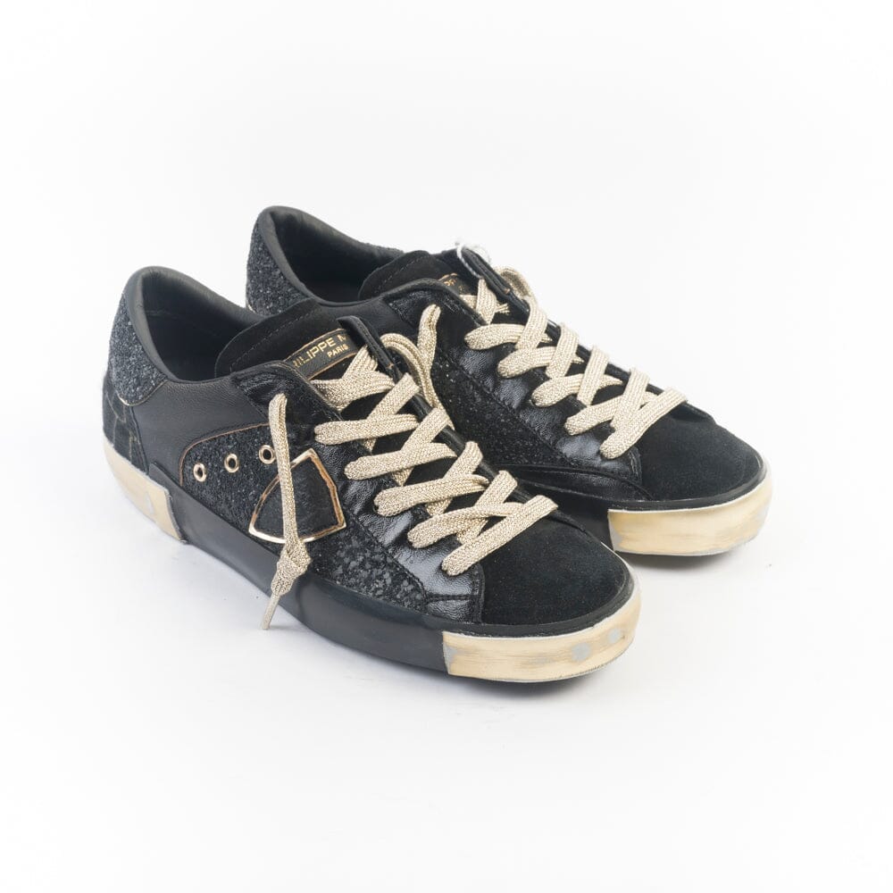 PHILIPPE MODEL - Sneakers - PRLD GMP1 - Glitter Nero Scarpe Donna Philippe Model Paris 