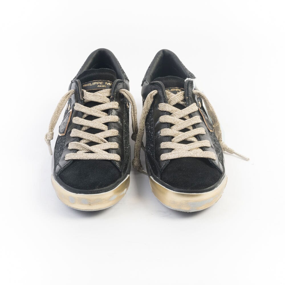 PHILIPPE MODEL - Sneakers - PRLD GMP1 - Glitter Nero Scarpe Donna Philippe Model Paris 
