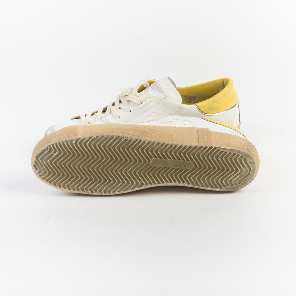PHILIPPE MODEL - Sneakers PRLU VT03 - Bianco Giallo Scarpe Uomo Philippe Model Paris 