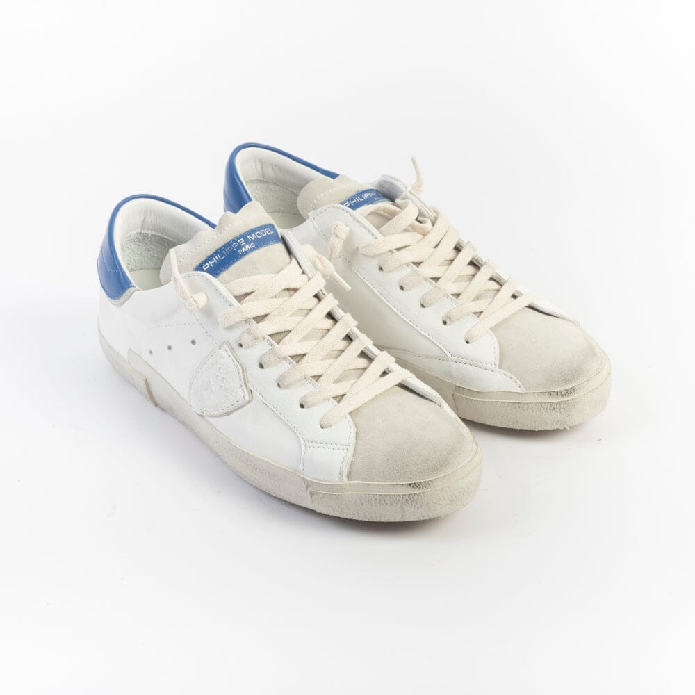 PHILIPPE MODEL - Sneakers PRLU VX46 - Bianco Bluette Scarpe Uomo Philippe Model Paris 