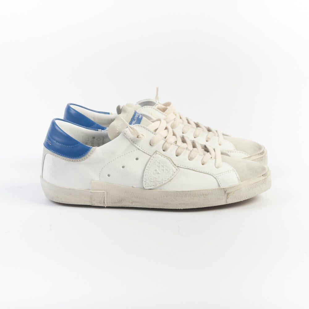 PHILIPPE MODEL - Sneakers PRLU VX46 - Bianco Bluette Scarpe Uomo Philippe Model Paris 