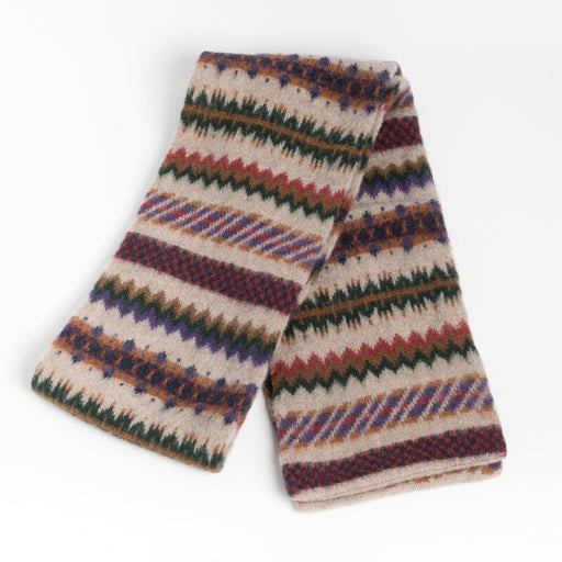 Howling - Unisex scarf - Wonder Mushroom - Multicolored Beige, purple, green, brown Men's Accessories Cappelletto Shop