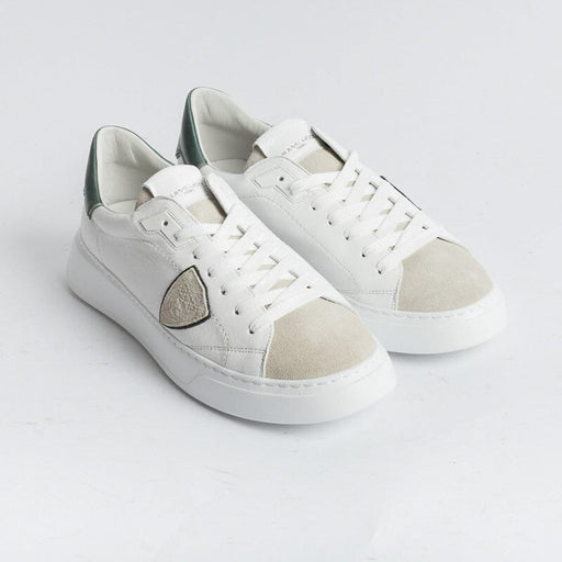 PHILIPPE MODEL - Temple Sneakers - BTLU WX10 - White Green Men's Shoes Philippe Model Paris