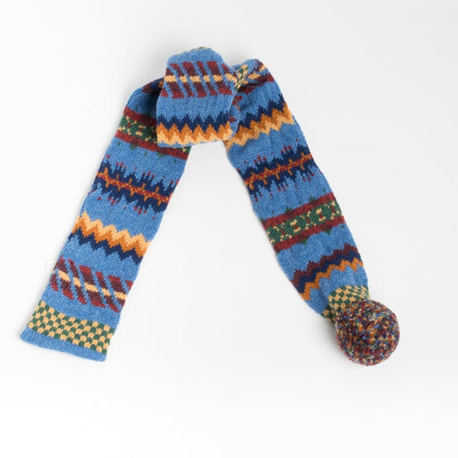 Howling - Unisex scarf - Surf - Light blue, orange, ocher, burgundy Men's Accessories Cappelletto Shop