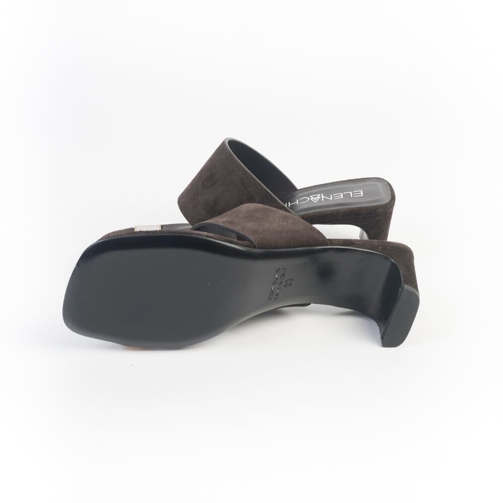 ELENA IACHI - Sandali con tacco E4722 - Velour Ebano Scarpe Donna Elena Iachi 