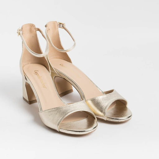 CappellettoShop - Aleta 4 Sandal - Platinum Laminate Women's Shoes CAPPELLETTO 1948