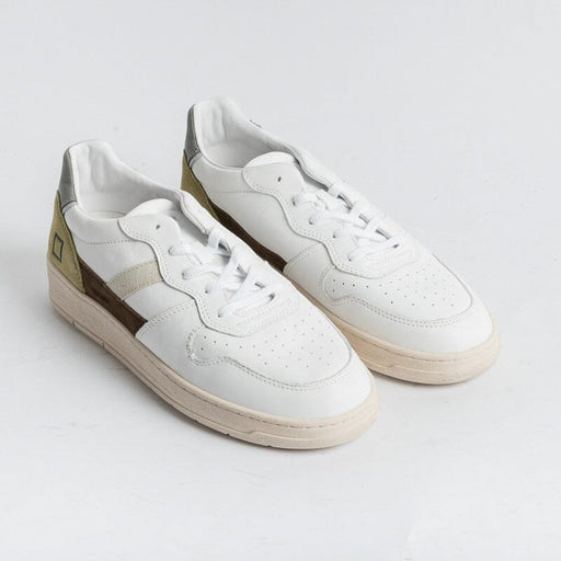 DATE - Sneakers - Court 2.0 - Vintage Calf White Army Scarpe Uomo DATE 