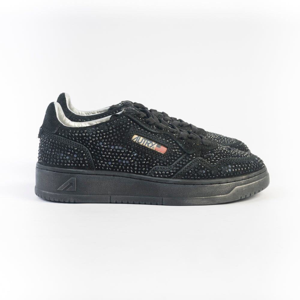 AUTRY - AULW NA02 - Sneakers - Suede Strass - Nera Scarpe Donna AUTRY - Collezione donna 