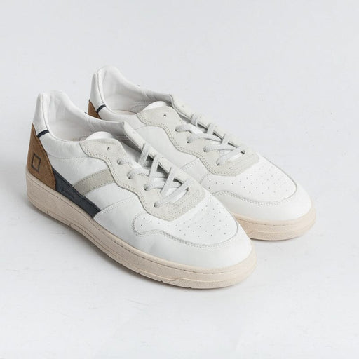 DATE - Sneakers - Court 2.0 - Vintage Calf White Camel Men's Shoes DATE